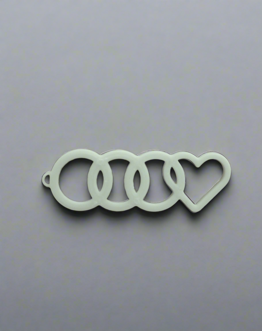 Audi Heart Keyring